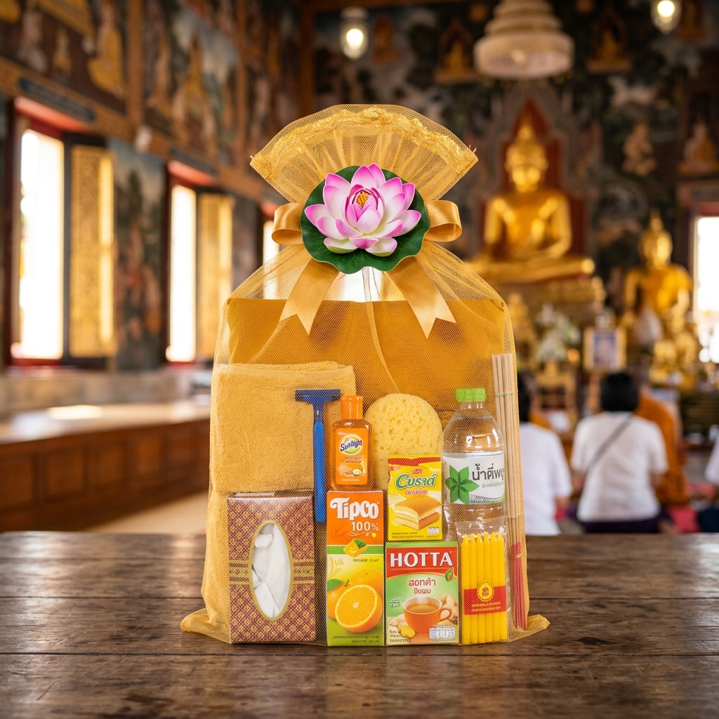 บุญรักษา สังฆทานชุดเพิ่มพูนสุข 2 (ถุงทอง)